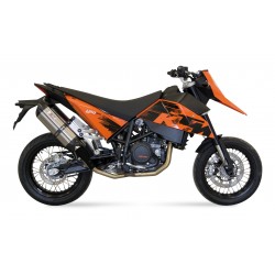 COPPIA TERMINALI MIVV SUONO KTM SUPERMOTO 690 2007-2010, DEKAT ACCIAIO/CARBONIO