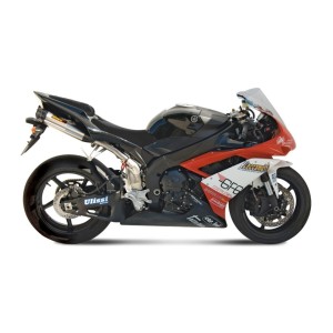 PAIR OF MIVV HEXAUST SUONO YAMAHA R1 2007-2008, APPROVED STEEL/CARBON