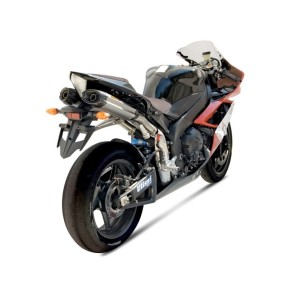 COPPIA TERMINALI MIVV SUONO YAMAHA R1 2007-2008, OMOLOGATI ACCIAIO/CARBONIO