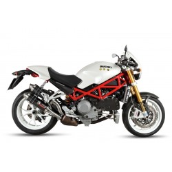 PAIR OF MIVV HEXAUST GP DUCATI MONSTER S4RS 2006-2009, APPROVED CARBON