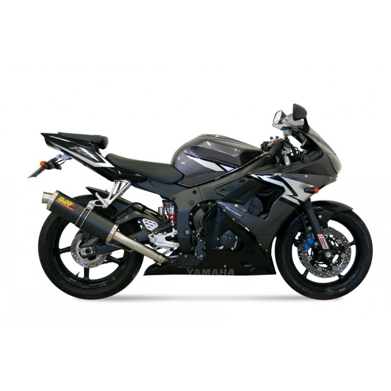 TERMINALE MIVV OVALE PER YAMAHA R6 2003-2005, OMOLOGATO CARBONIO