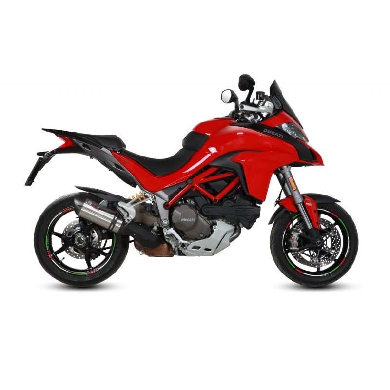 EXHAUST MIVV SUONO DUCATI MULTISTRADA 1200/S 2015-2017, APPROVED STEEL/CARBON