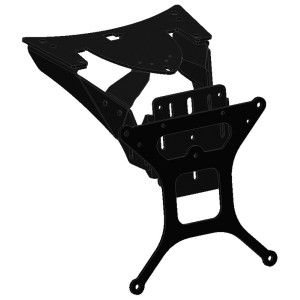 LICENSE PLATE SUPPORT KAWASAKI VERSYS 1000 2012-2014, WITH ADJUSTABLE INCLINATION