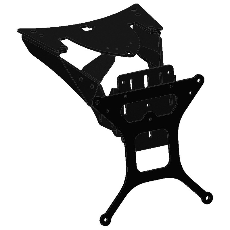 LICENSE PLATE SUPPORT KAWASAKI VERSYS 1000 2012-2014, WITH ADJUSTABLE INCLINATION