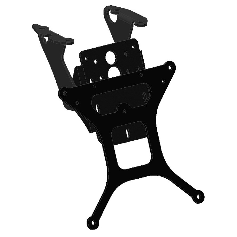 PORTAMATRÍCULA PARA KAWASAKI ZX-10R 2006-2007, CON INCLINACIÓN AJUSTABLE