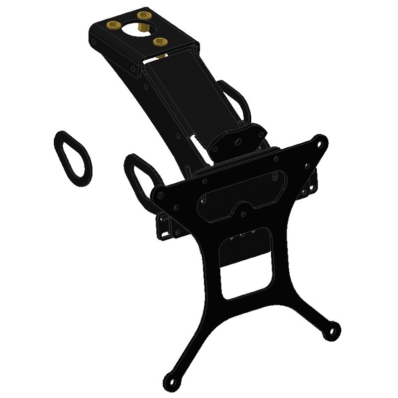 KENNZEICHENHAL YAMAHA R1 2009-2014, MIT EINSTELLBARER NEIGUNG