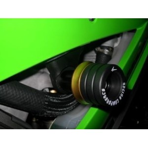 COPPIA TAMPONI PROTEZIONE TELAIO 4-RACING APRILIA TUONO 1000 R 2006-2010 NERO