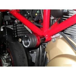 COPPIA TAMPONI PROTEZIONE TELAIO 4-RACING DUCATI MONSTER 696 2008-2011, MONSTER 796 2010-2013, ORO