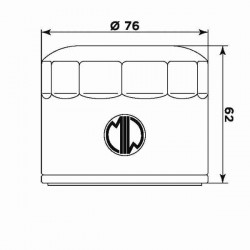 FILTRO DE ACEITE MEIWA 160 BMW R 1200 GS RALLYE 2017-2018