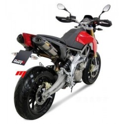 COPPIA TERMINALI MIVV SUONO PER APRILIA DORSODURO 750 2008-2017, OMOLOGATI ACCIAIO/CARBONIO