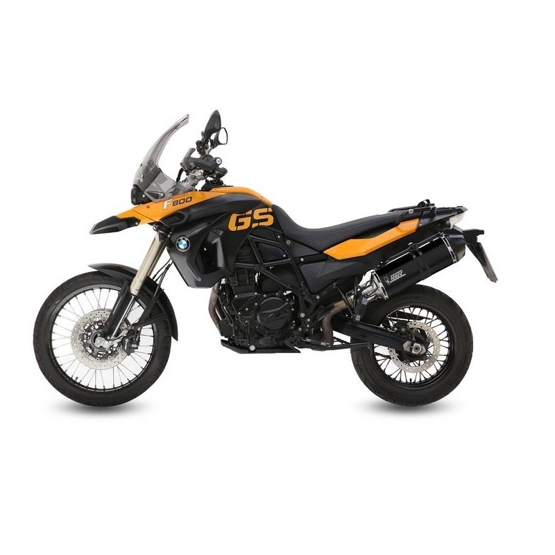 TERMINALE MIVV SPEED EDGE BMW F 800 GS ADVENTURE 2013-2018, OMOLOGATO BLACK/CARBONIO