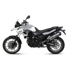 TERMINALE MIVV OVALE PER BMW F 700 GS 2013-2017, OMOLOGATO TITANIO/CARBONIO