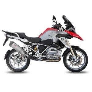 TERMINALE MIVV OVALE BMW R 1200 GS ADVENTURE 2014-2018, OMOLOGATO TITANIO/CARBONIO