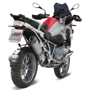 TERMINALE MIVV OVALE BMW R 1200 GS ADVENTURE 2014-2018, OMOLOGATO TITANIO/CARBONIO