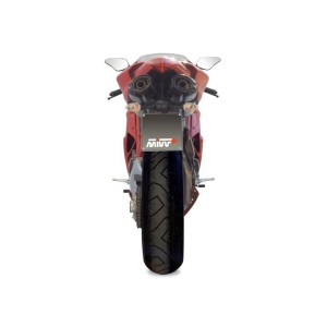 PAIR OF MIVV HEXAUST SUONO DUCATI 1198/S 2009-2010, DEKAT STEEL/CARBON