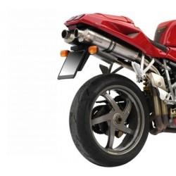 PAIR OF MIVV HEXAUST OVAL DUCATI 996/R/S (1999 IN POI), 998/S/R, APPROVED TITANIUM