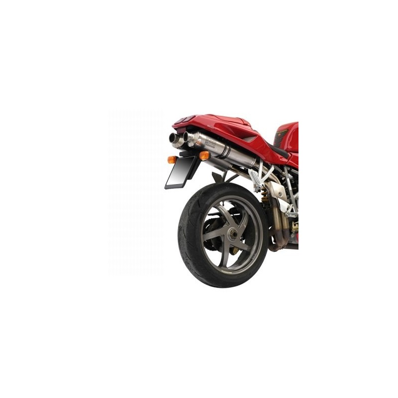 COPPIA TERMINALI MIVV OVALE DUCATI 996/R/S (1999 IN POI), 998/S/R, OMOLOGATI TITANIO