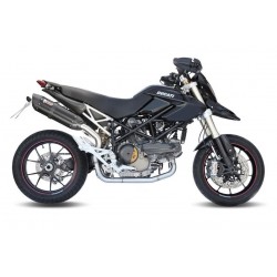 EXHAUST MIVV SUONO DUCATI HYPERMOTARD 1100/EVO 2007-2011, APPROVED BLACK/CARBON