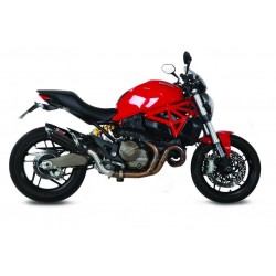 TERMINALE MIVV SUONO PER IN ACCIAIO DUCATI MONSTER 821 2014-2017, DEKAT BLACK/CARBONIO