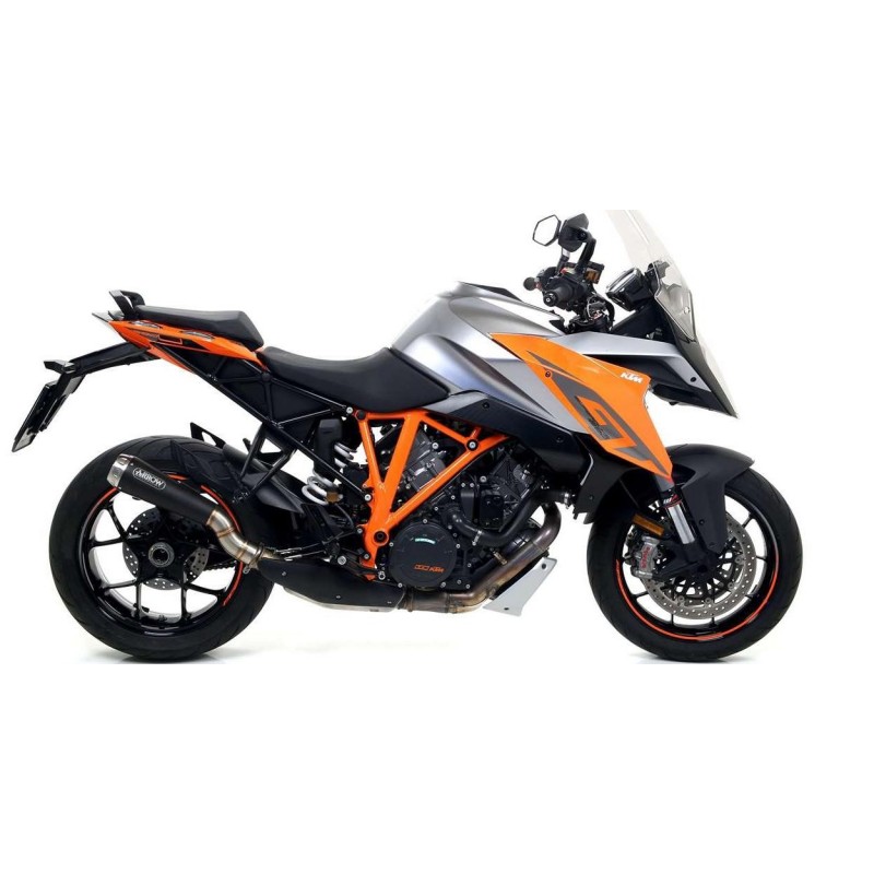 TERMINALE ARROW PRO-RACE KTM 1290 SUPER DUKE GT 2016-2018, ACCIAIO DARK, OMOLOGATO