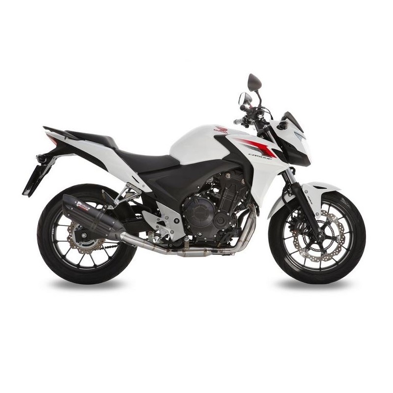 EXHAUST MIVV SUONO FOR HONDA CB 500 X 2013-2015, APPROVED BLACK/CARBON