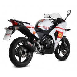 IMPIANTO DI SCARICO COMPLETO MIVV OVALE PER HONDA CBR 125 R 2011-2018, DEKAT CARBONIO