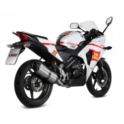 IMPIANTO DI SCARICO COMPLETO MIVV SUONO PER HONDA CBR 125 R 2011-2018, DEKAT ACCIAIO/CARBONIO