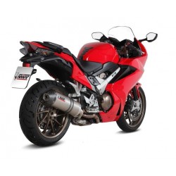 EXHAUST MIVV OVAL FOR HONDA VFR 800 F 2014-2020, APPROVED TITANIUM/CARBON