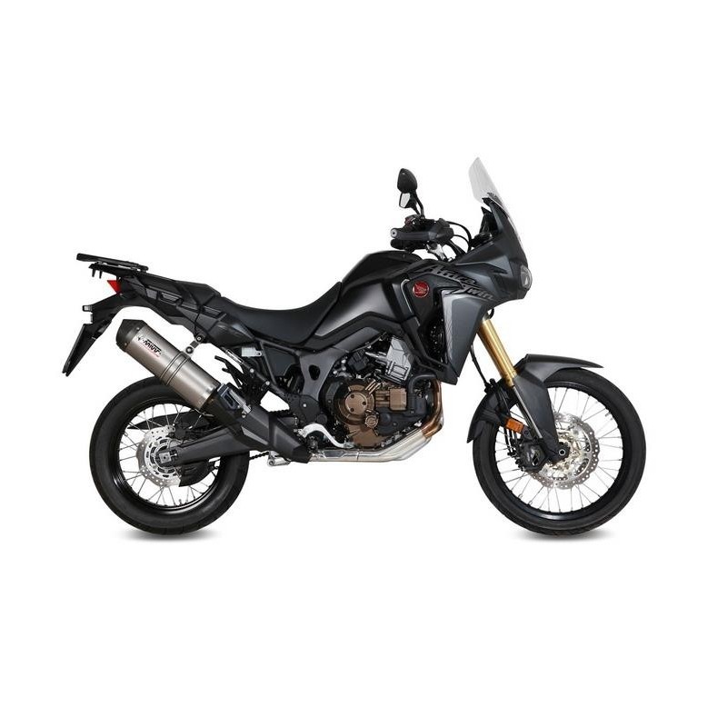 TERMINALE MIVV OVALE HONDA AFRICA TWIN 1000 2016-2019, OMOLOGATO TITANIO/CARBONIO