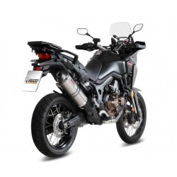 TERMINALE MIVV OVALE HONDA AFRICA TWIN 1000 2016-2019, OMOLOGATO TITANIO/CARBONIO