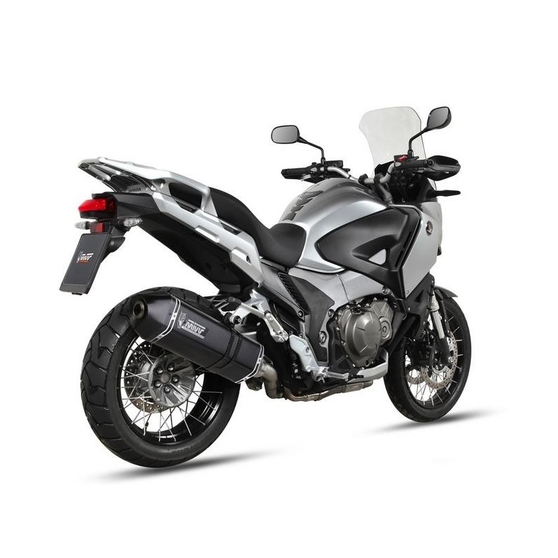 TERMINALE MIVV SPEED EDGE HONDA CROSSTOURER 1200 2012-2020, OMOLOGATO BLACK/CARBONIO
