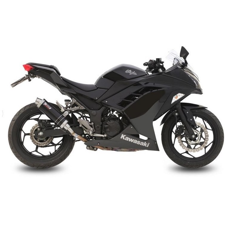 EXHAUST MIVV GP KAWASAKI NINJA 300 2013-2018, APPROVED BLACK