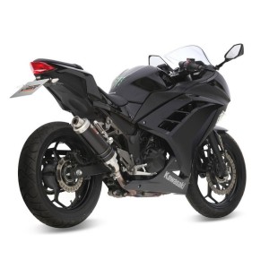 TERMINALE MIVV GP KAWASAKI NINJA 300 2013-2018, OMOLOGATO BLACK